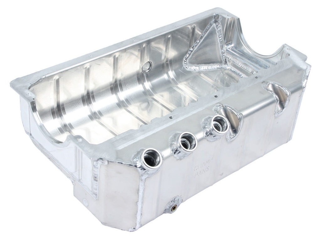 [CHAPRO181R3] Champ Pans - SBC Dry Sump Oil Pan W/ Dart Block #12AN ORB