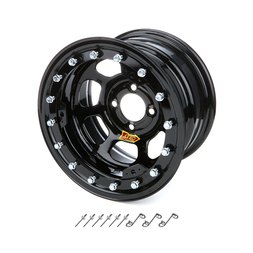Aero Race Wheels - 13x8 3in. 4.00 Black Beadlock
