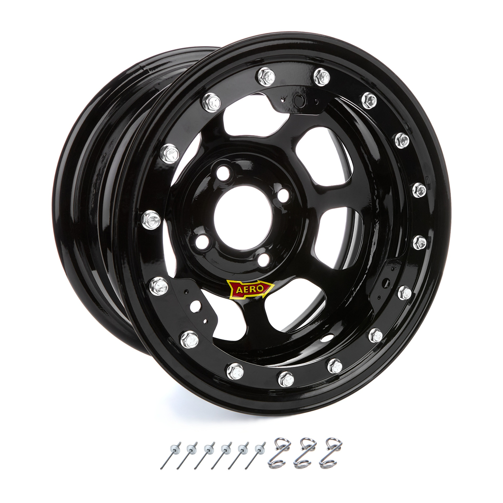 [ARW33-184230B] Aero Race Wheels - 13x8 3in. 4.25 Black Beadlock