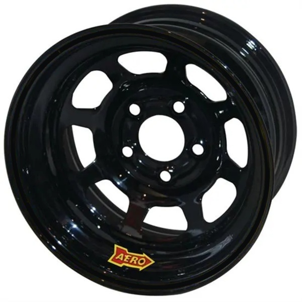 Aero Race Wheels - 15x7 3.5in. 4.50 Black