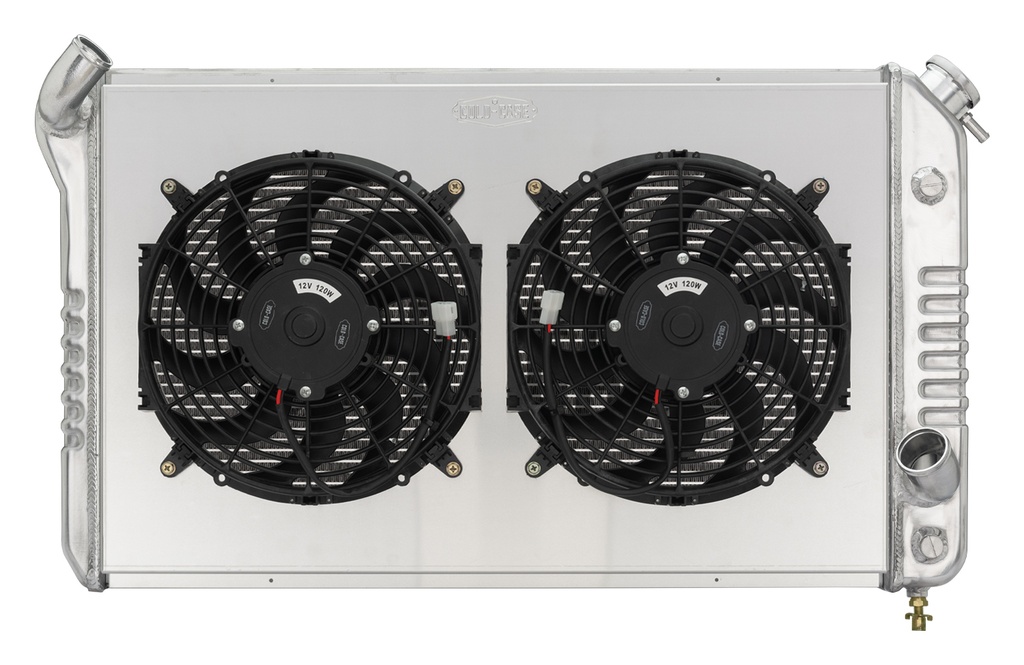 Cold Case Radiators - 73-76 Corvette Radiator w/ Dual 12in Fan Kit