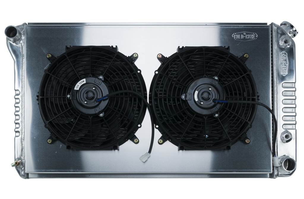 [CCRGMA42AK] Cold Case Radiators - 68-72 A-Body Radiator AT Dual 12in Fan Kit