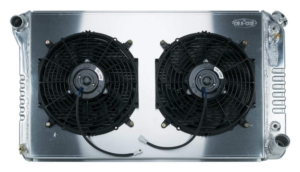 Cold Case Radiators - 67-76 Gm P/U Radiator W/Dual 14In Fan Kit