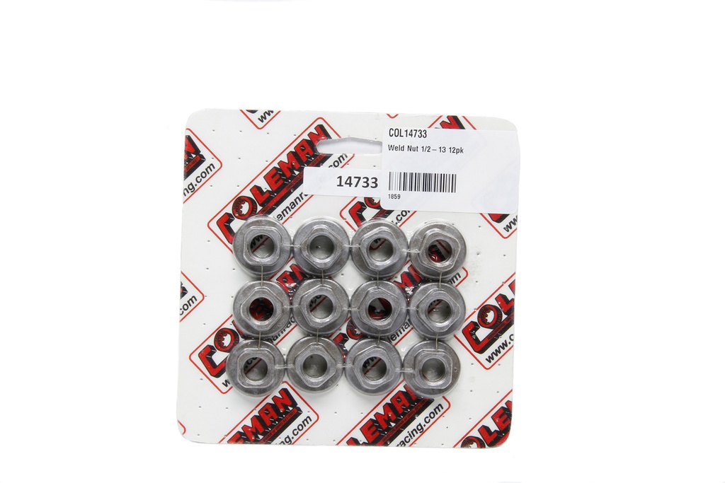 [COL14733] Coleman Racing Products - Weld Nut 1/2-13 12pk