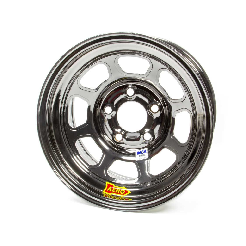 [ARW52-985040BLK] Aero Race Wheels - 15x8 4in 5.00 Black Chrome
