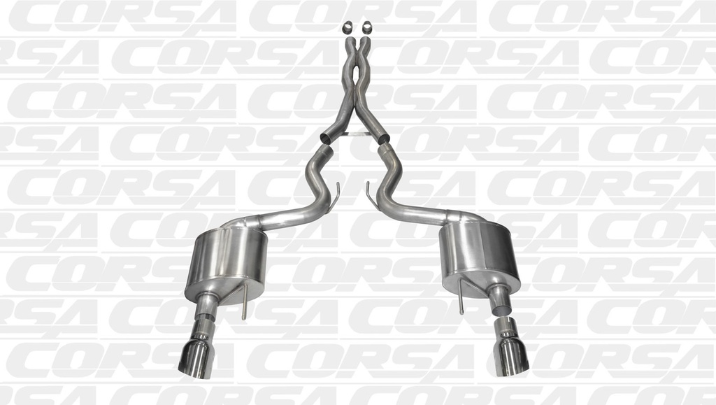 [COR14328] Corsa Performance - 15- Mustang 5.0L Cat Back Exhaust System
