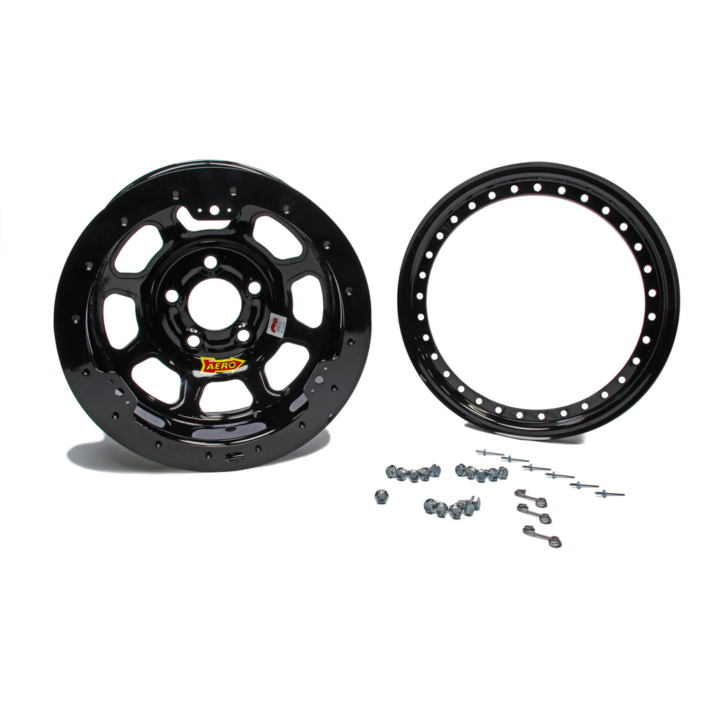 [ARW53-105030B] Aero Race Wheels - 15x10 3In 5.00 Black Beadlock