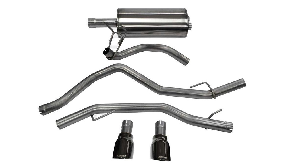 [COR14405BLK] Corsa Performance - Exhaust Cat-Back - 3.0In Dual Rear Exit