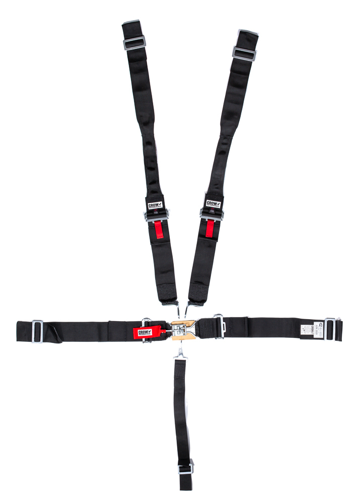 [CRW11014-DB] Crow Safety Gear - 5-Pt Harness Small Latch Blk Hans Wrap Around Pul
