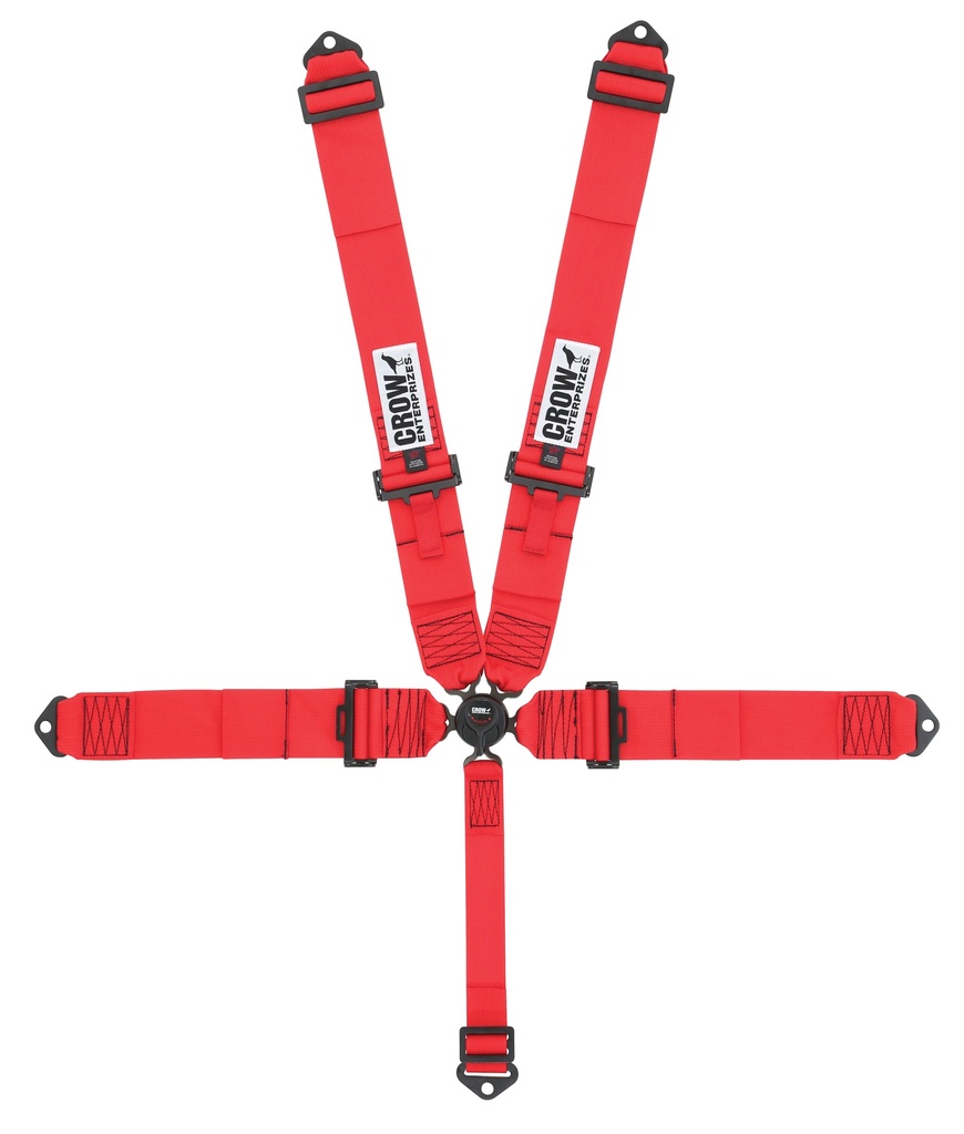 [CRW11102B] Crow Safety Gear - 5-Way 3in Kam Lock 52in Lap Belt Pull-down All