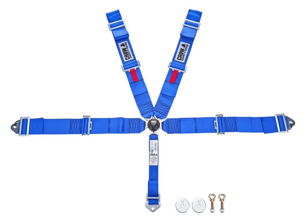 [CRW11143A] Crow Safety Gear - 5-Way 3in Kam Lock 52in Lap Belt Pull-Up Clip-In