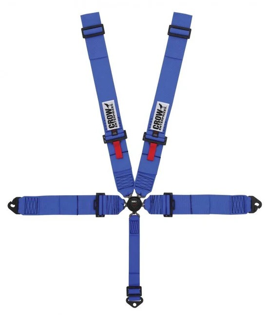 [CRW11143B] Crow Safety Gear - 5-Way 3in Kam Lock 52in Lap Belt Pull-down Clip-