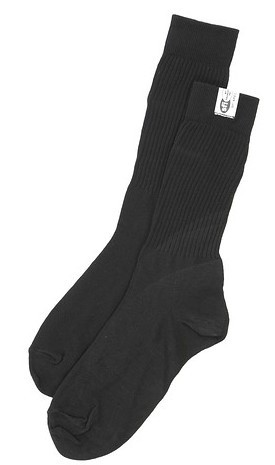 [CRW29115B] Crow Safety Gear - Black FR Blend SFI 3.3 Sock Small 6-7
