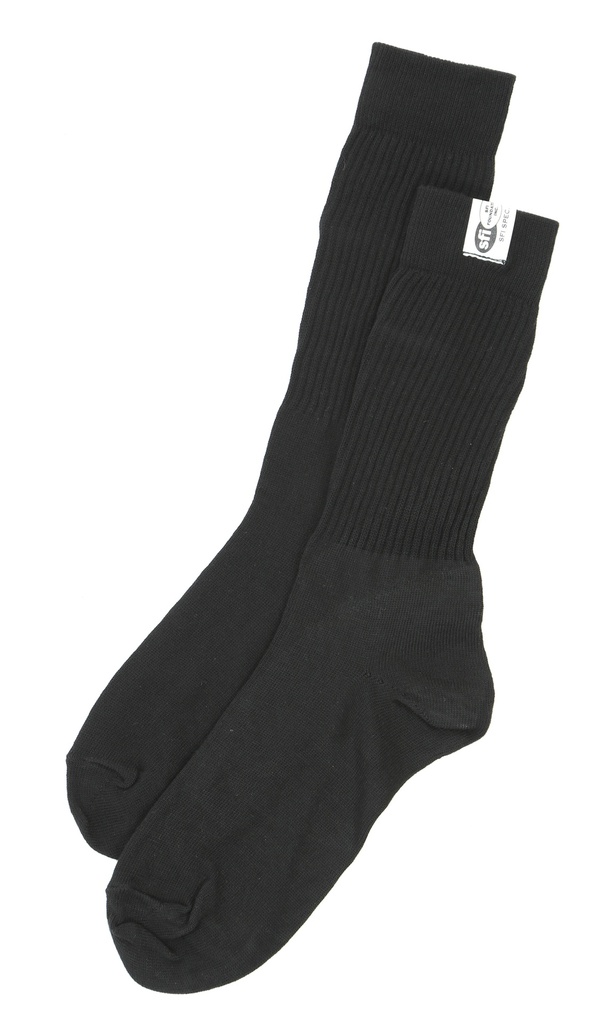 [CRW29117B] Crow Safety Gear - Black FR Blend SFI 3.3 Sock LARGE 10-11
