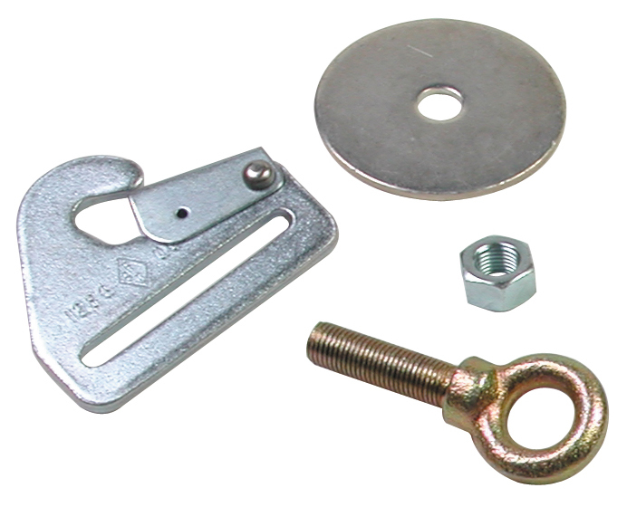 Crow Safety Gear - Eye Bolt Nut And Washer W/ Floor Mount Snap