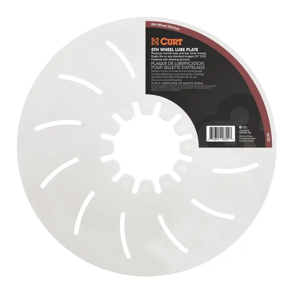 Curt Manufacturing - 12in 5th Wheel Lube Plate