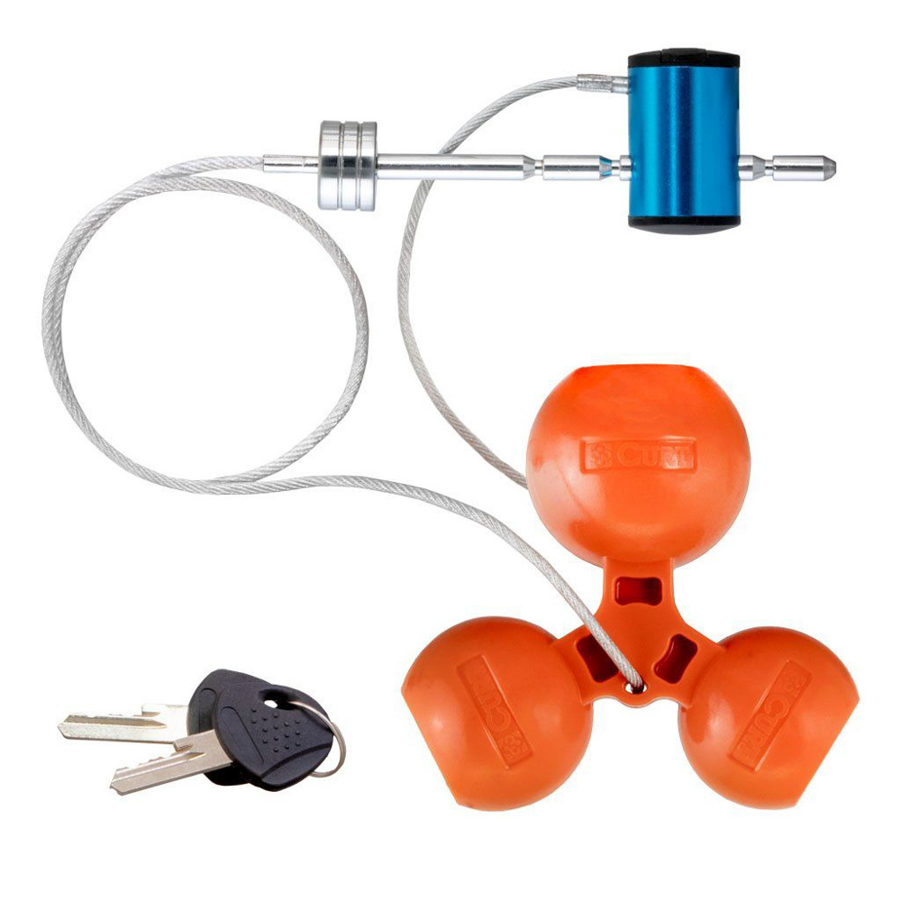 Curt Manufacturing - Universal Tri-Ball Trailer Coupler Lock