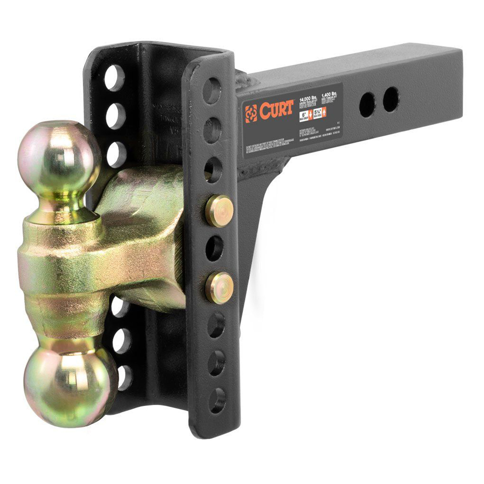 [CUR45900] Curt Manufacturing - Adj. Channel Mount Hitch 2in Shank 6in Drop 14K
