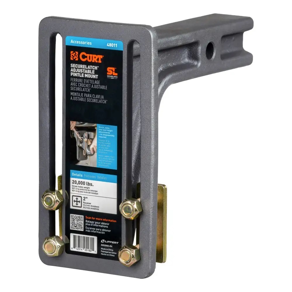 [CUR48011] Curt Manufacturing - 2In Adjustable Shank Pintle
