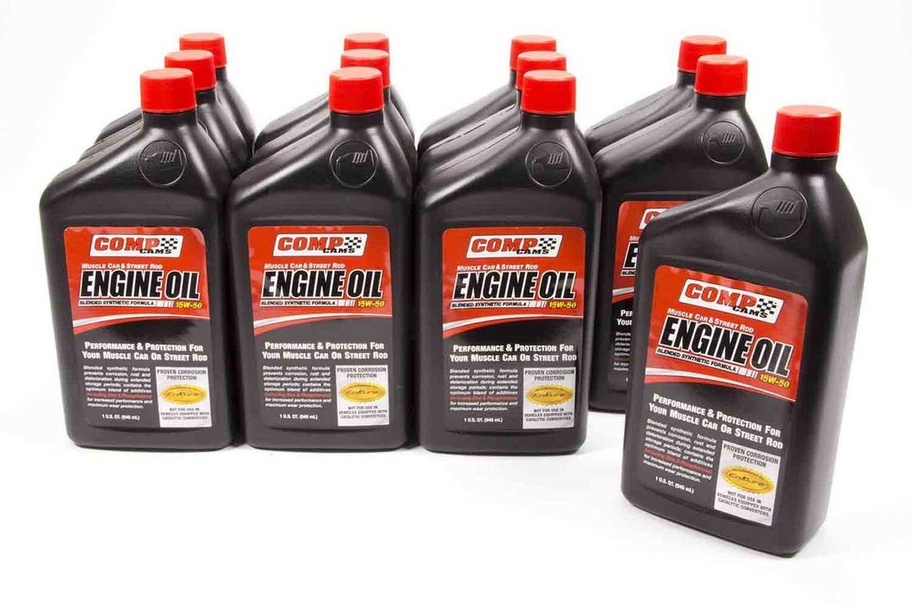 [COM1595-12] Comp Cams - 15W50 Motor Oil - (12) Muscle Car & Street Rod