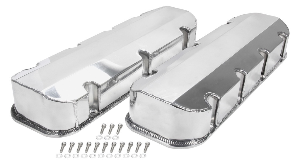 Allstar Performance - Valve Covers BBC Fab Aluminum W/O Holes