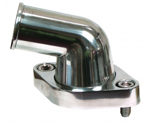 AFCO Racing - Water Neck Swivel 15 Deg Polished Alum