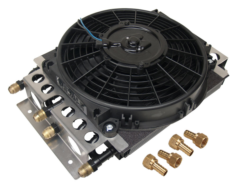 [DER15200] Derale - Dual Circuit Oil Cooler W/Fan 8an 8 & 8 Pass