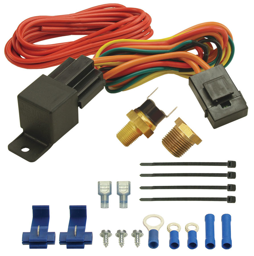 [DER16720] Derale - 180F Fan Switch Thermostat Relay Kit 1/8in & 3/8