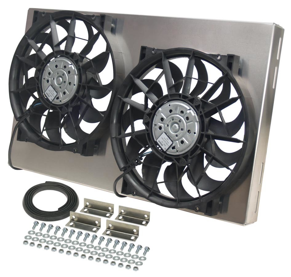 [DER16825] Derale - Dual RAD Fan W/Alum Shroud Assembly