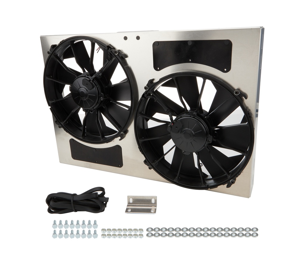 [DER16826] Derale - Dual RAD Fan W/Alum Shroud Assembly