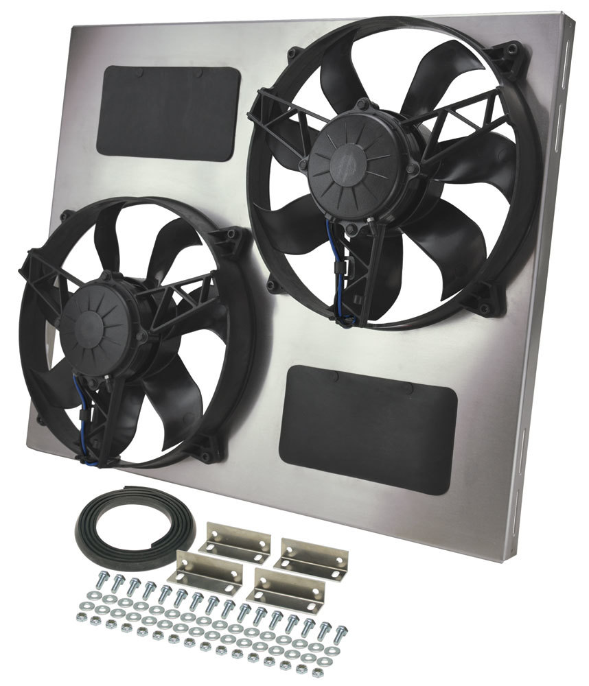 [DER16835] Derale - Dual RAD Fan W/Alum Shroud Assembly