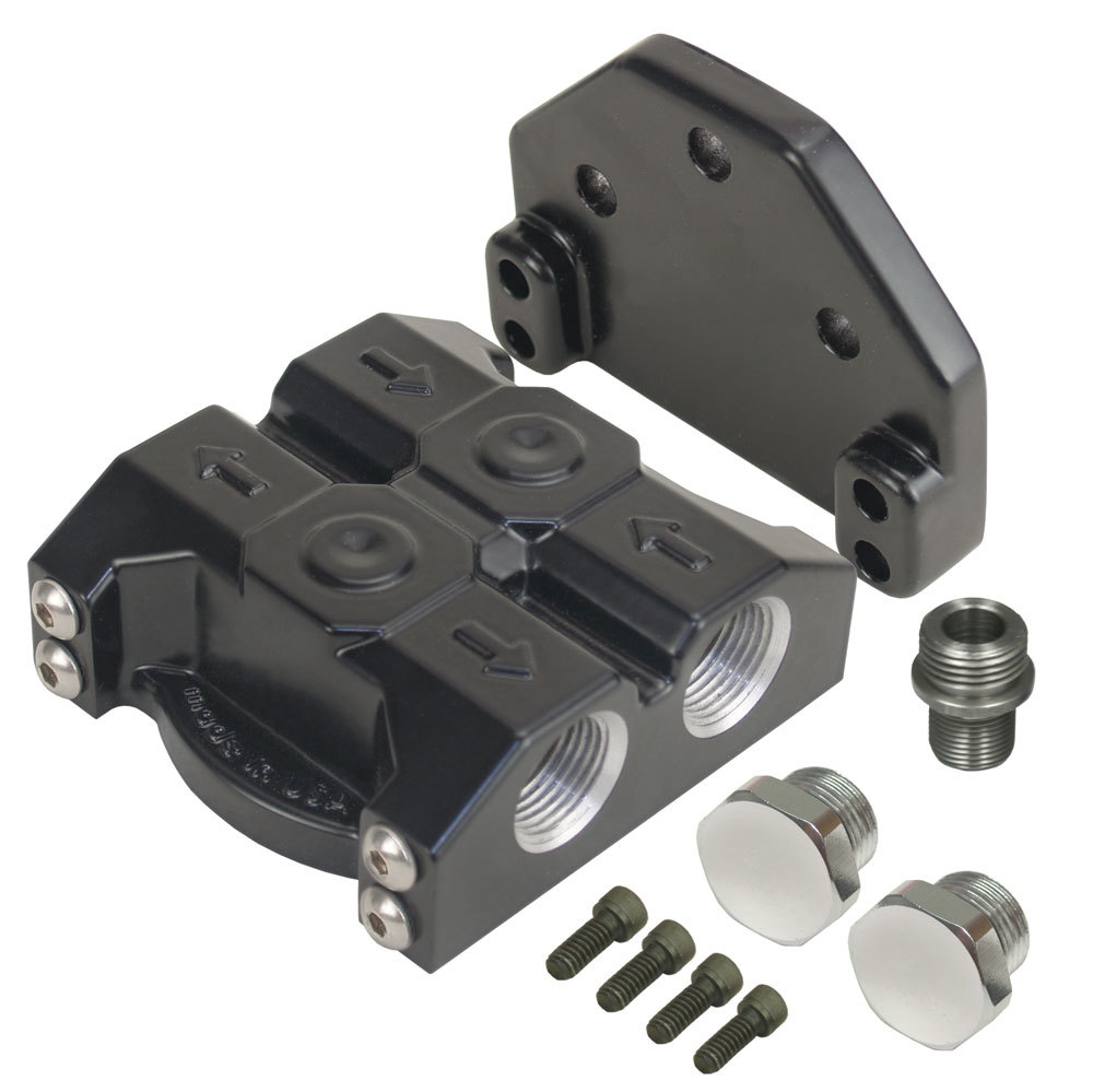 [DER35709] Derale - Single Mount Oil Filter Mount Side Ports