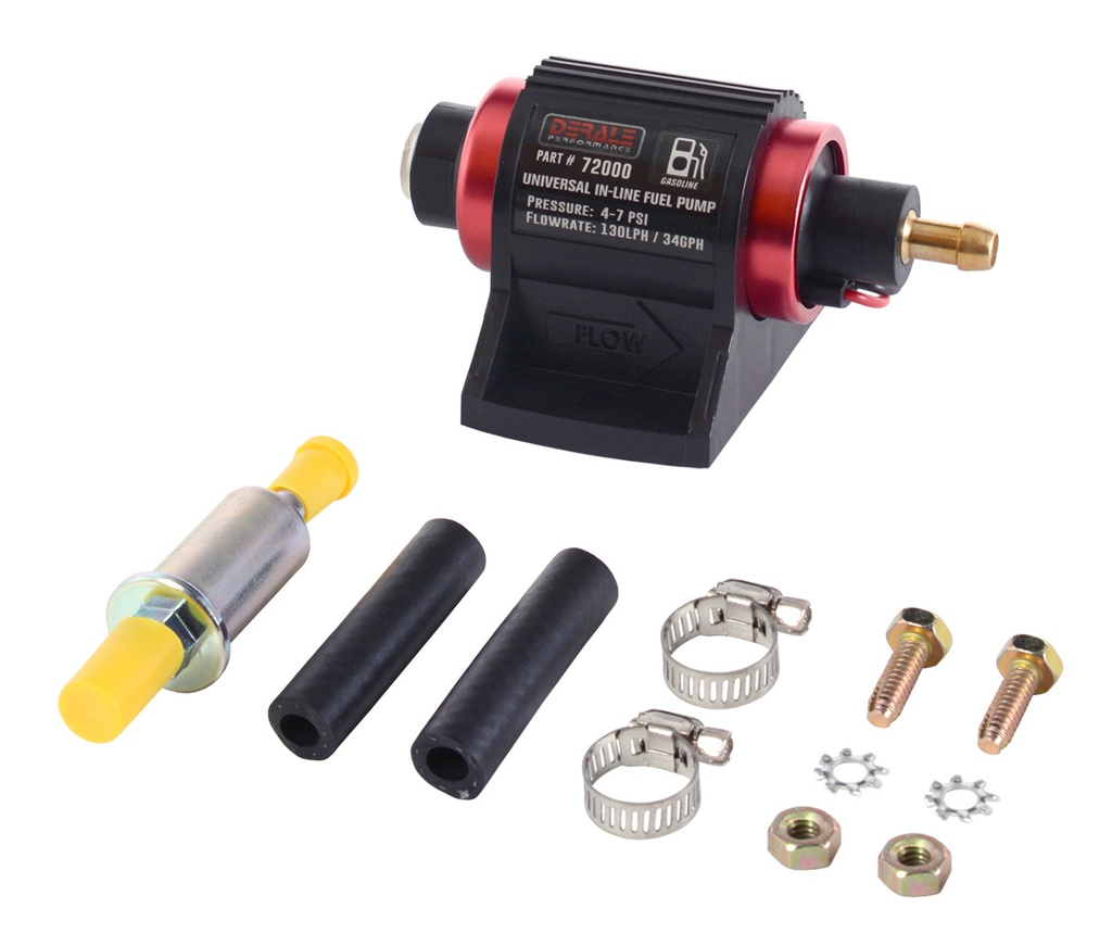 [DER72000] Derale - In-Line Fuel Pump 130LPH Gasoline