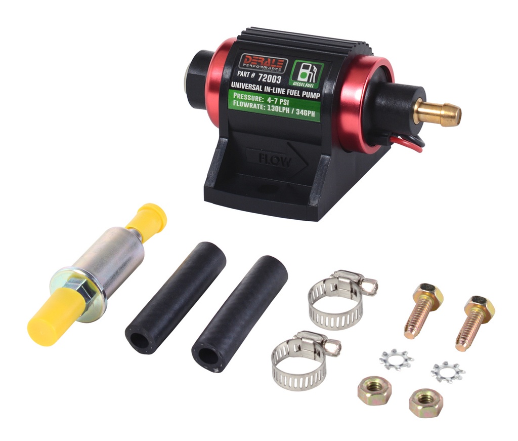 [DER72003] Derale - In-Line Fuel Pump 130lph Diesel