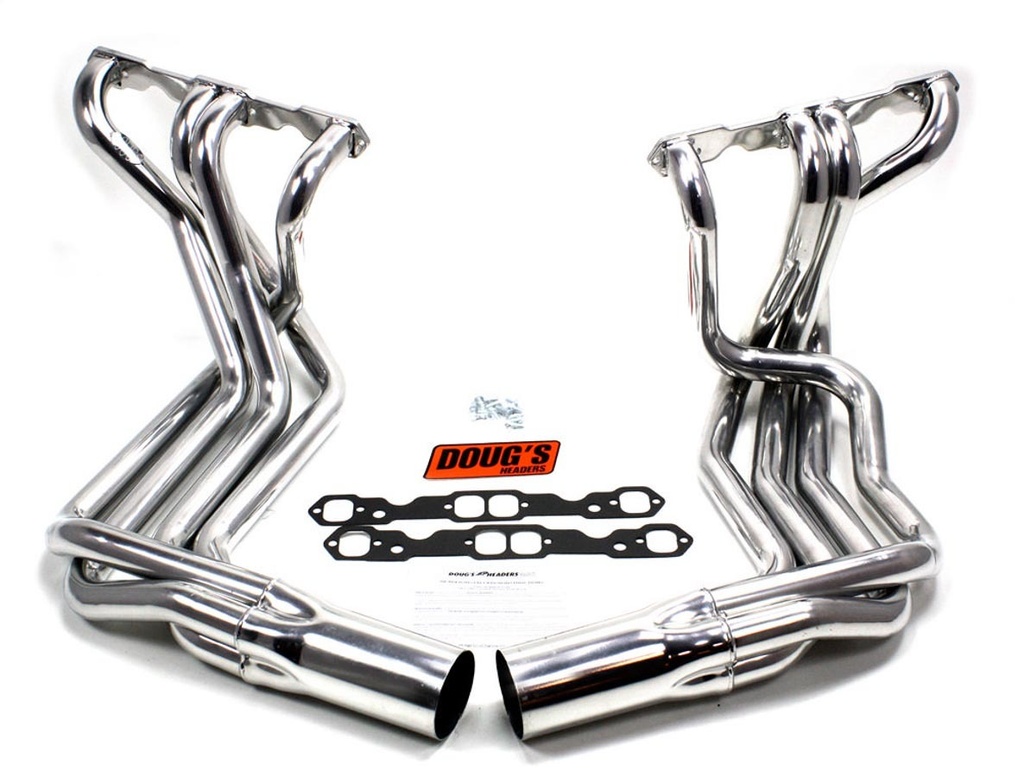 [DGHD380] Dougs Headers - SBC Side Mount Headers - Silver - 63-82 Vette