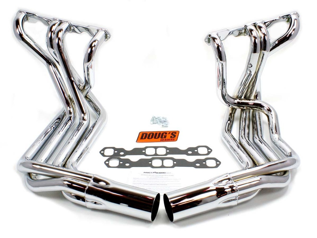 [DGHD380-C] Dougs Headers - SBC Side Mount Headers - Chrome - 63-82 Vette