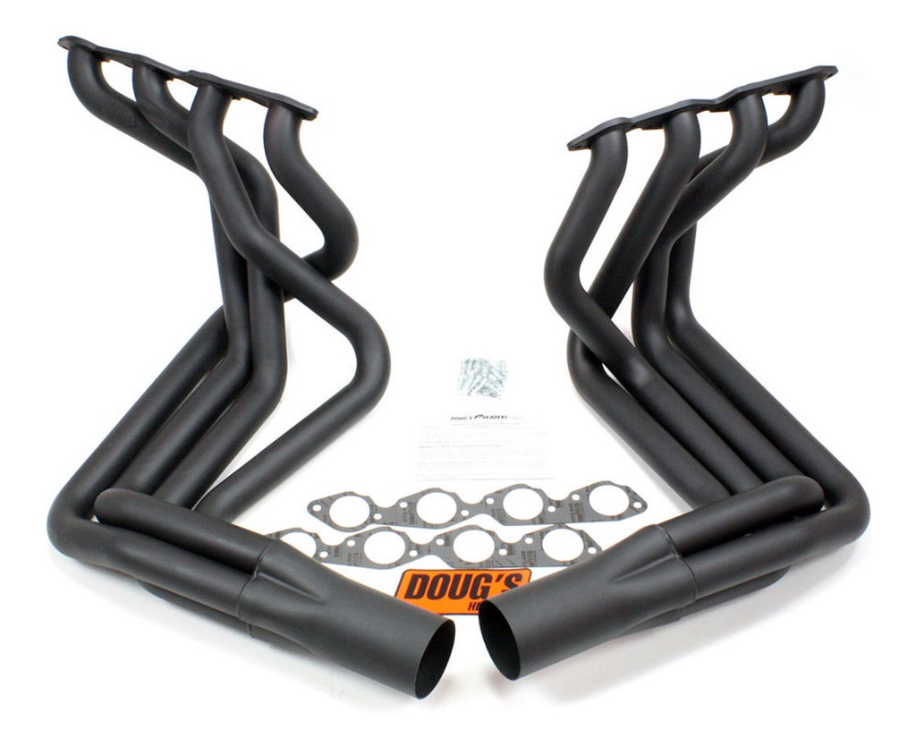 [DGHD381-B] Dougs Headers - BBC Side Mount Headers - Black - 63-82 Vette