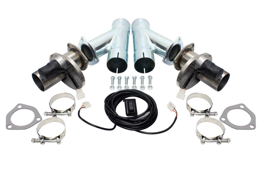 [DGHDEC250AK] Dougs Headers - 2.5in Exhaust Cutout Kit Electric (Pair)