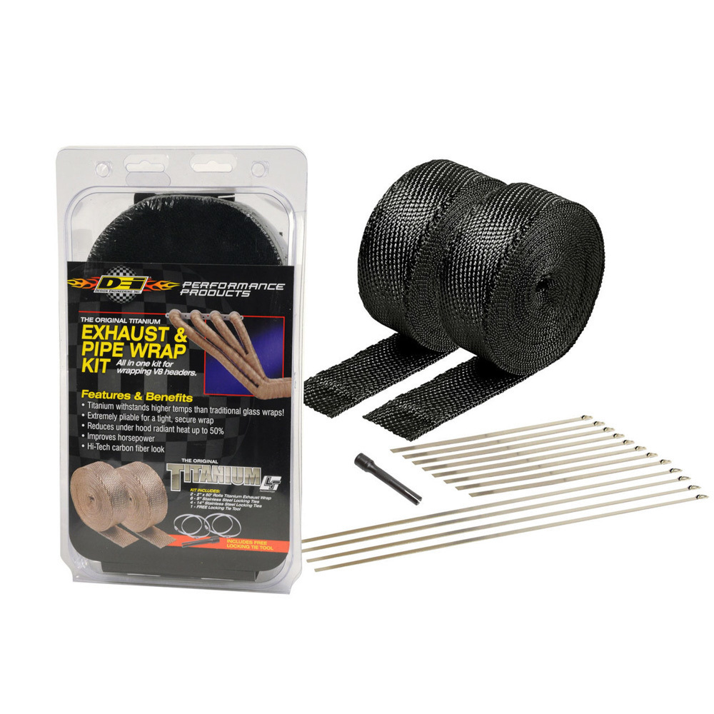Design Engineering - Exhaust & Pipe Wrap Kit Black Titanium