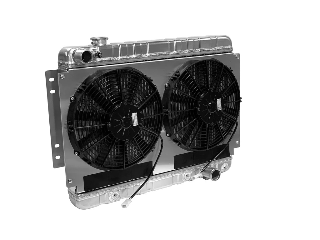 [DEW32-4139002A] Dewitts Radiator - Radiator W/Fans Chevelle 66-67 Auto Trans Raw