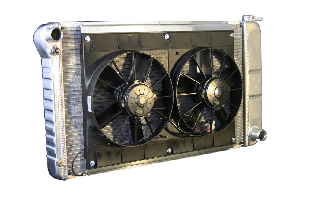 [DEW32-4139003M] Dewitts Radiator - Radiator W/Fans Chevelle 68-72 Manual Trans Raw
