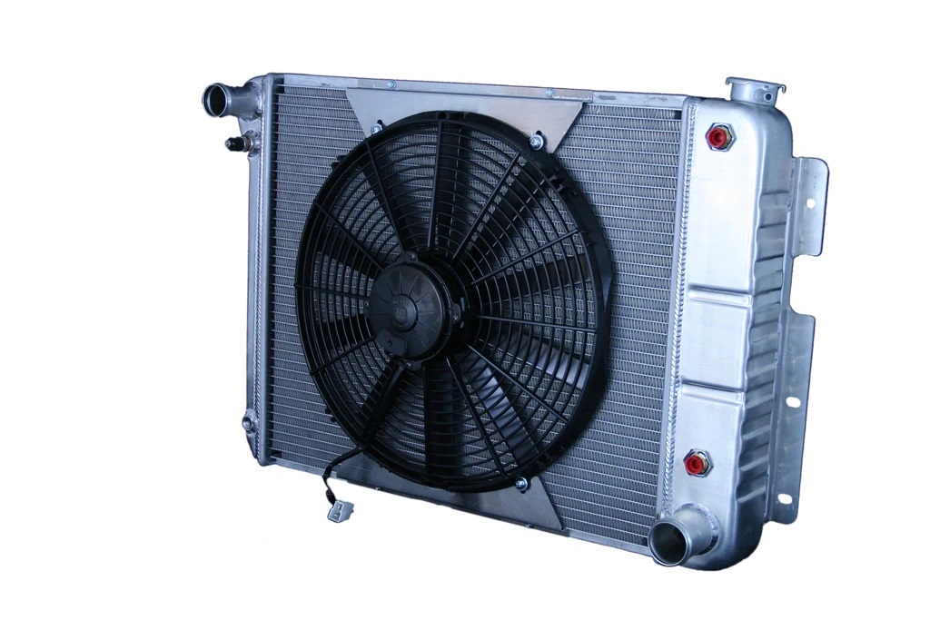 [DEW32-4139004A] Dewitts Radiator - Radiator W/Fans Camaro 67-69 SBC Auto Trans Raw