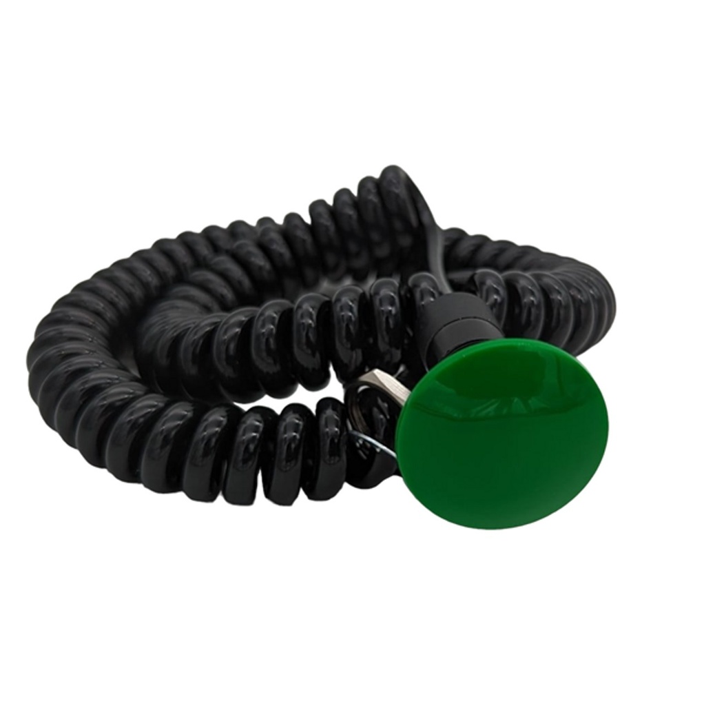[DRR3109-1GRN] Drag Race Solutions - Transbrake Mushroom Button W/Cord - Green
