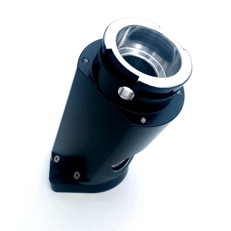 Drag Race Solutions - Billet Water Filler Neck - Angled Black
