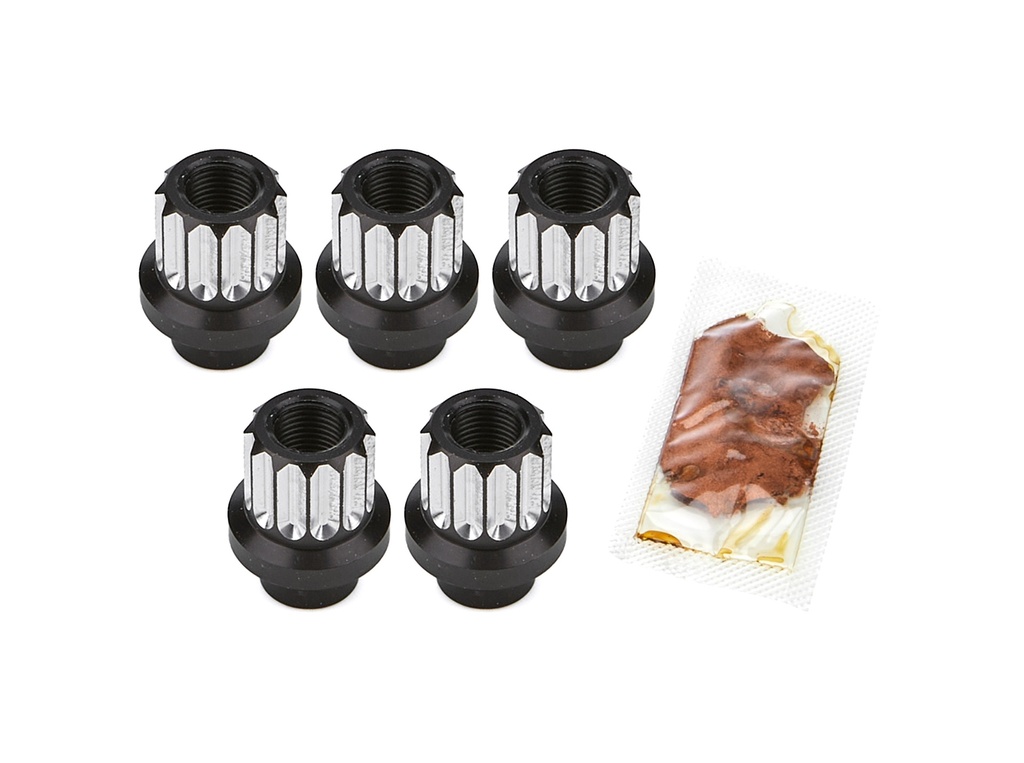 [DRR7205-500M] Drag Race Solutions - Billet Aluminum 12pt Lug Nuts - 1/2 5pk