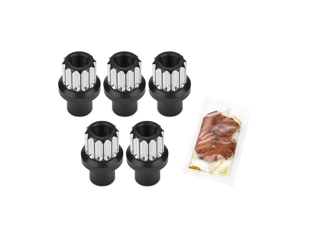 [DRR7305-500M] Drag Race Solutions - Billet Aluminum 12pt Lug Nuts - 1/2 5pk