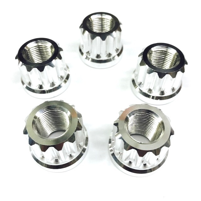 [DRR7505-625P] Drag Race Solutions - Billet Aluminum 12pt Lug Nuts 5/8in Polished 5pk