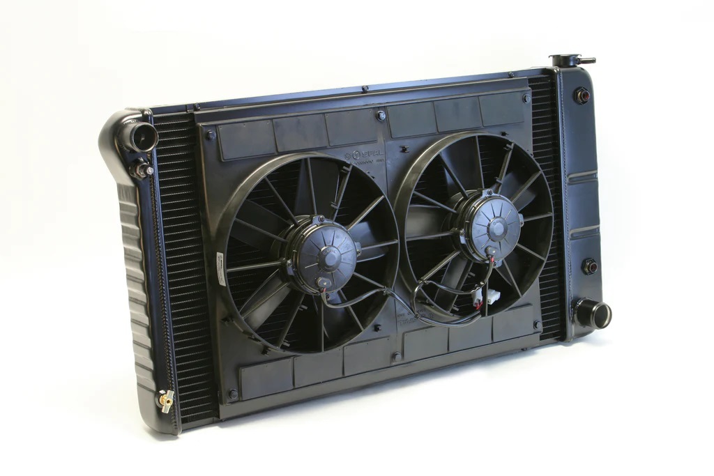 [DEW32-4239003A] Dewitts Radiator - Radiator W/Fans Chevelle 68-72 Auto Trans Black