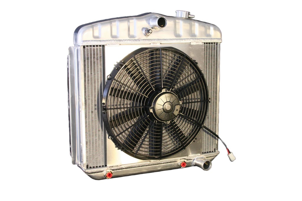 [DEW32-6139013A] Dewitts Radiator - Radiator W/Fans 55-57 Chevy LS Auto Trans Raw