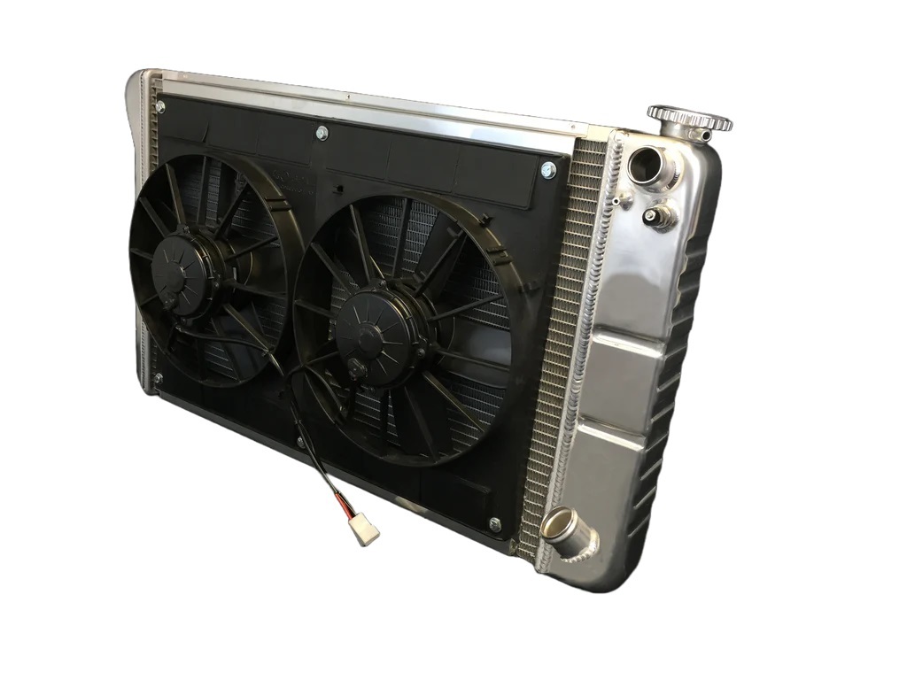 [DEW32-6139018M] Dewitts Radiator - Radiator W/Fans C-10 Trk LS 67-72 Man Trans Raw
